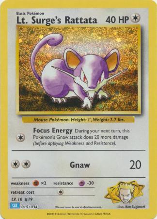 Lt. Surge's Rattata CLB 015/034 Classic Collection